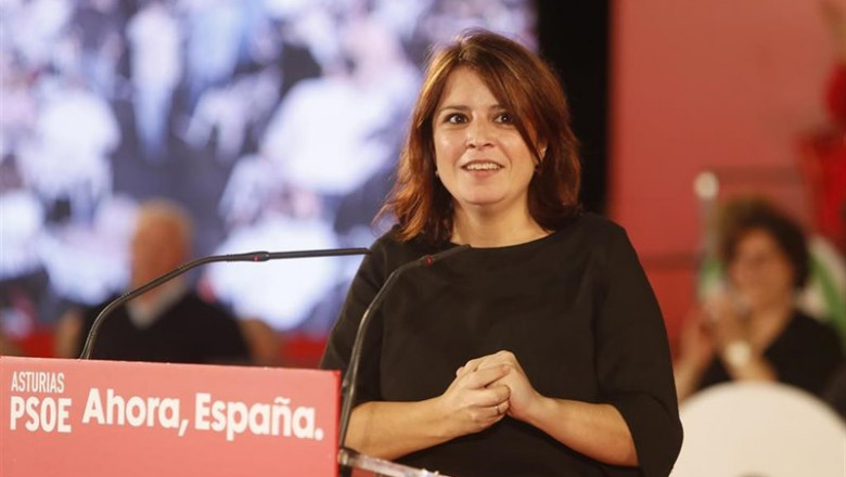 ep la portavoz socialista en el congreso adriana lastra en un acto del psoe en oviedo a 4 de octubre