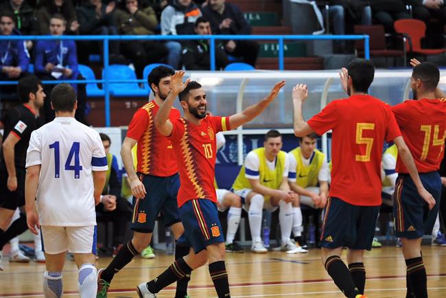 La selección española de fútbol sala celebra un gol ante Finlandia | FGF ep la seleccion espanolafutbol sala celebragolfinlandia
