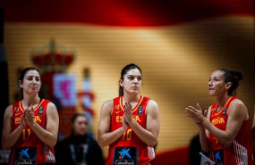 ep leonor rodriguez marta xargay y laia palau jugadoras de la seleccion espanola femenina de