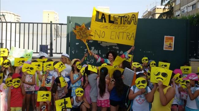 ep manifestacionampa reclamano climatizacioncentros educativos