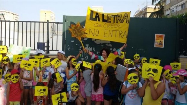 ep manifestacionampa reclamano climatizacioncentros educativos