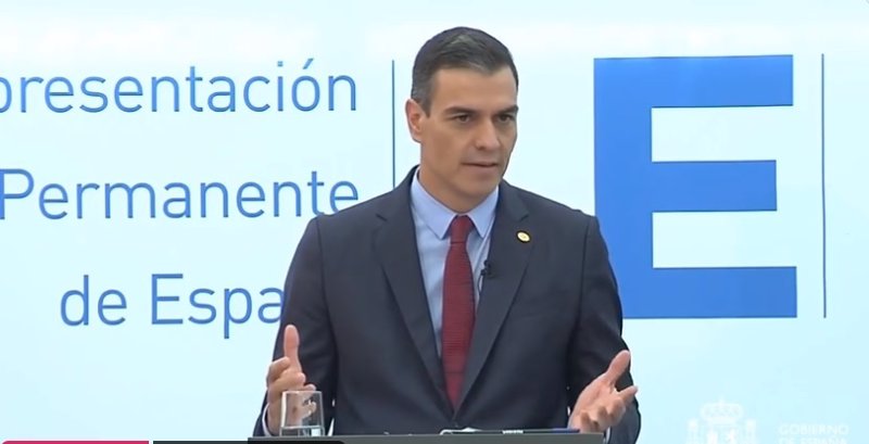 Rueda de prensa del presidente del Gobierno, Pedro Sánchez, tras el Consejo Europeo extraordinario | MONCLOA ep rueda de prensa del presidente del gobierno pedro sanchez tras el consejo europeo extraordinario