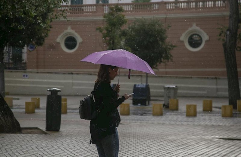 ep una mujer se protege de la lluvia bajo su paraguas mientras camina sevilla ep una mujer se protege de la lluvia bajo su paraguas mientras camina sevilla