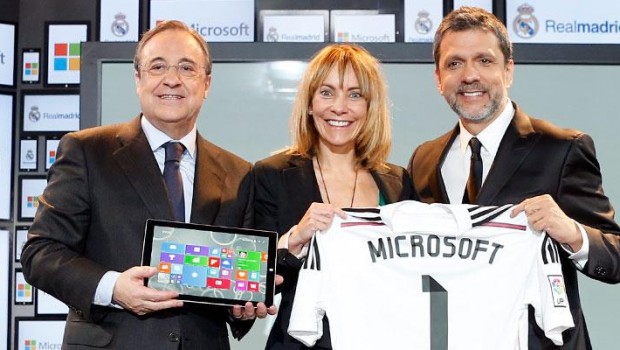 real madrid microsoft florentino perez