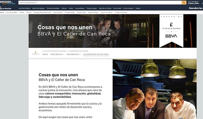 ep bbva y celler de can roca entran en amazon ep bbva y celler de can roca entran en amazon
