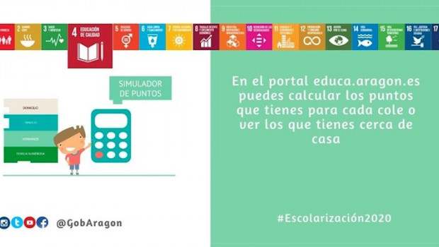 ep cartel del proceso de escolarizacion 2020 del gobierno de aragon