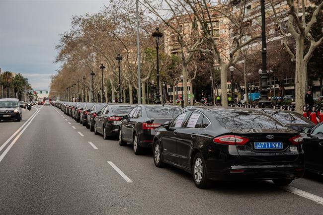 ep conductoresvtc concentradosla avenida diagonalbarcelona