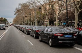 ep conductoresvtc concentradosla avenida diagonalbarcelona