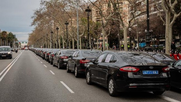 ep conductoresvtc concentradosla avenida diagonalbarcelona