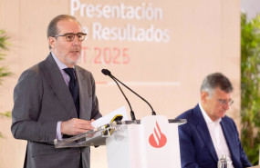 ep el consejero delegado hector grisi durante una rueda de prensa en la ciudad del grupo santander a