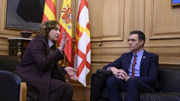 ep el presidente del gobierno pedro sanchez durante su reunion con la alcaldesa de barcelona ada
