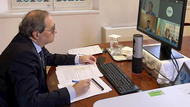 ep el presidente del govern quim torra preside el consell executiu de forma telematica