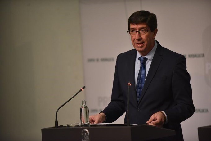 ep el vicepresidente de la junta de andalucia juan marin en rueda de prensa