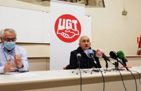 ep jesus santos secretario general de ugt en navarra y pepe alvarez secretario confederal de ugt