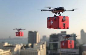 ep archivo   un dron en un espacio aereo urbano