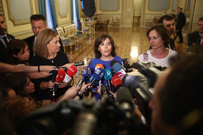 Declaraciones de Soraya Sáenz de Santamaría a los medios | EUROPA PRESS ep declaracionessoraya saenzsantamarialos medios