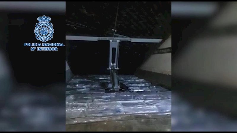 ep doble fondo de un narcocamion usado para traficar con hachis