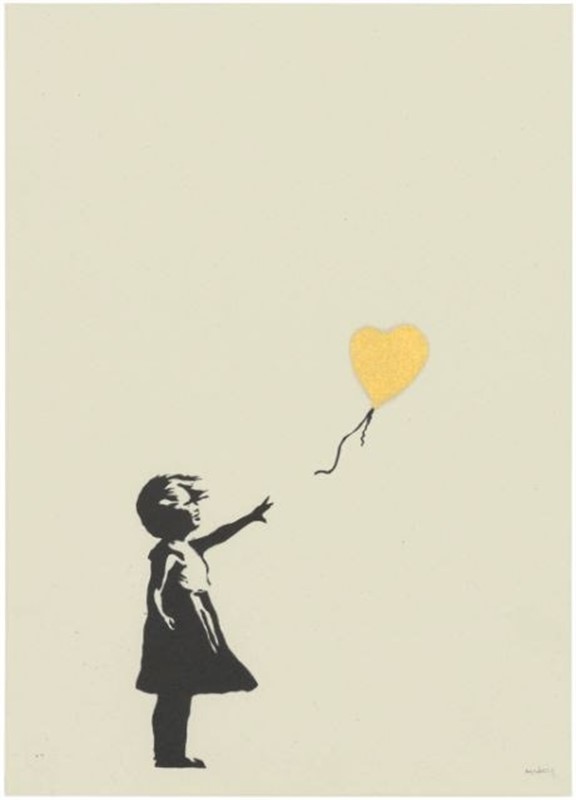 ep el grabado nina con globo de banksy