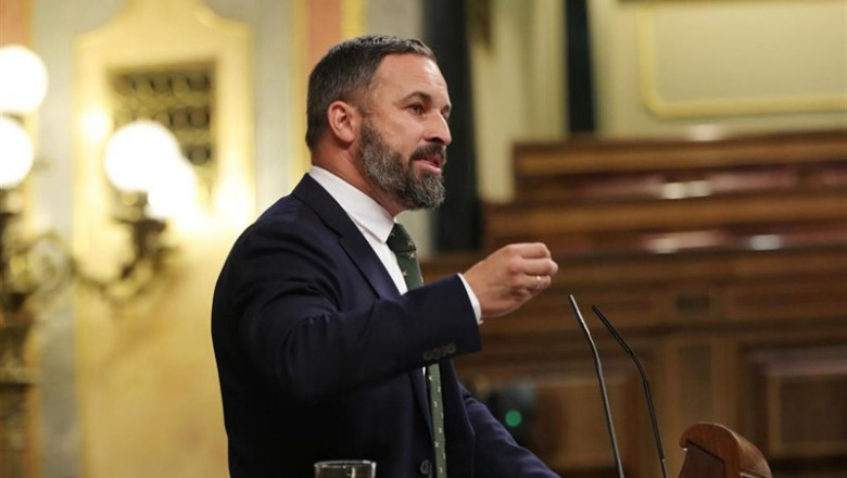 ep el presidente de vox santiago abascal durante el pleno extraordinario en el congreso para tratar