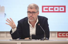 ep el secretario general de ccoo unai sordo durante su intervencion para presentar un estudio sobre