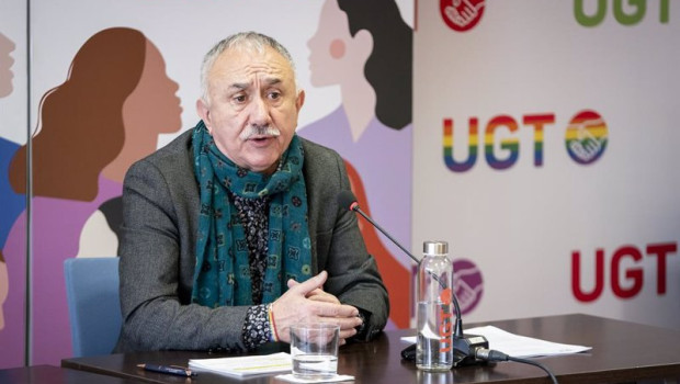 ep el secretario general de ugt pepe alvarez durante rueda de prensa en la sede ugt a 14 de marzo de
