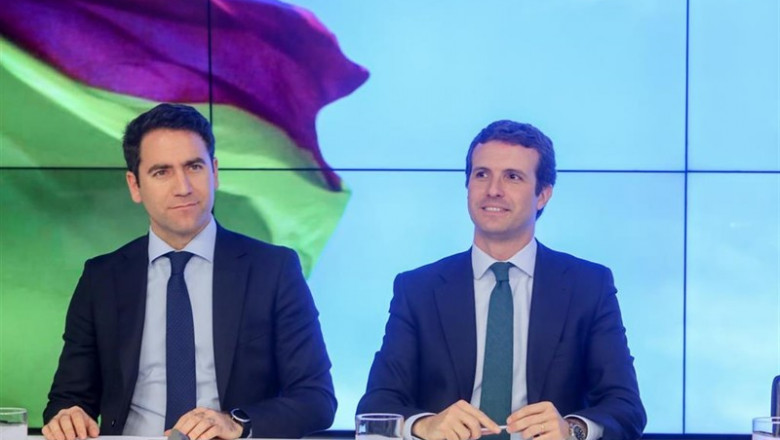 El secretario general del PP, Teodoro Garíca Egea, y el presidente del partido, Pablo Casado, durante la reunión del Comité Ejecutivo del Partido Popular. | Ricardo Rubio - Europa Press - Archivo ep el secretario general del pp teodoro garica egea y el presidente del partido pablo casado durante