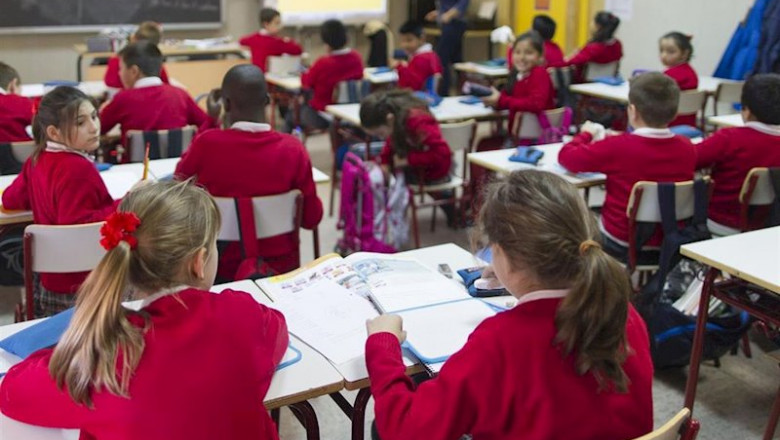 ep estudiantes en un colegio concertado