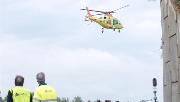 ep evacuacionhelicopteroun heridodescarrilamientoun trenarahal