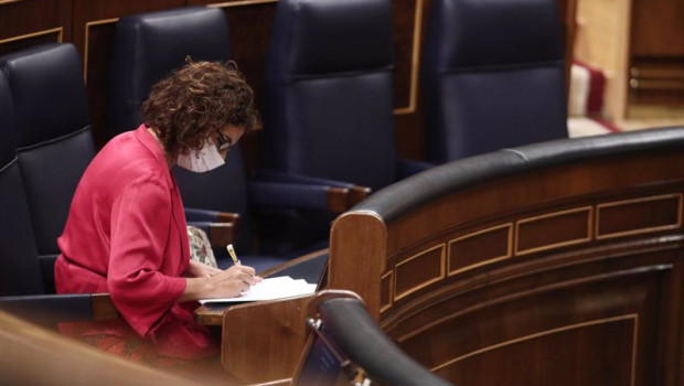ep la ministra de hacienda maria jesus montero este jueves en el pleno del congreso