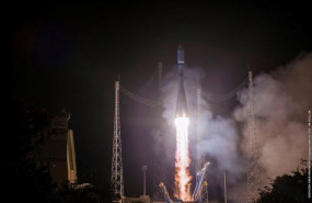 ep lanzamiento del tercer satelite de la serie metop metop-c desde el puerto espacial europeo de la