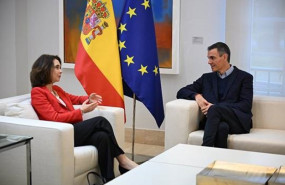 ep pedro sanchez con la ceo del grupo veolia