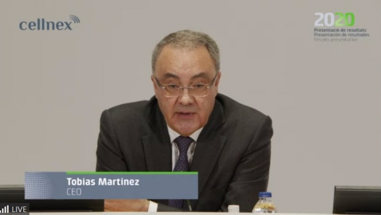 Tobías Martínez, consejero delegado de Cellnex Telecom. | CELLNEX ep tobias martinez consejero delegado de cellnex telecom en la presentacion de resultados de 2020