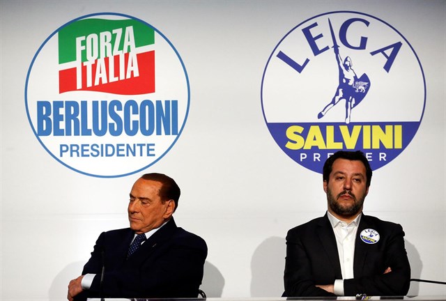 Silvio Berlusconi y Matteo Salvini berlusconi salvini