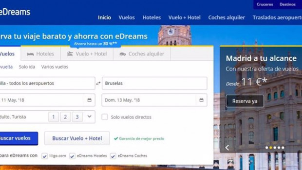 ep archivo pantallazo de la web de edreams ep archivo pantallazo de la web de edreams