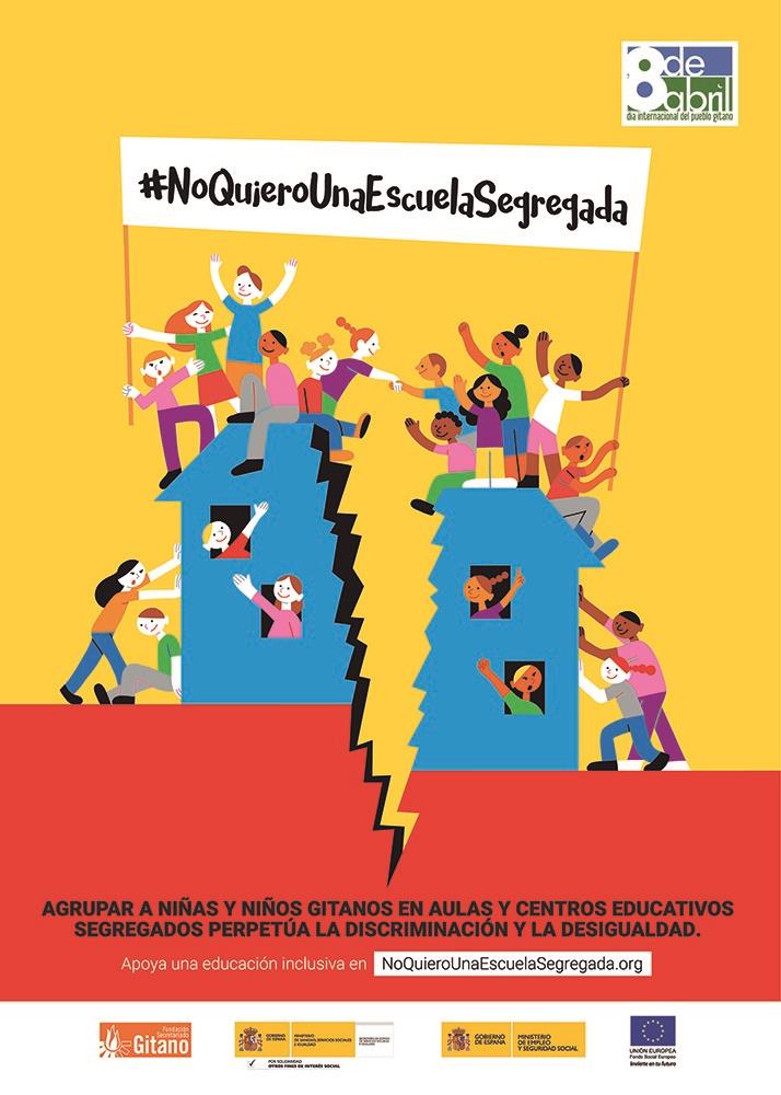 Cartel de la campaña 'No quiero una escuela segregada' de Secretariado Gitano | SECRETARIADO GITANO ep cartella campana no quieroescuela segregada de secretariado gitano