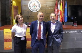 ep de izquierdaderecha la virrectoracomunicacionla uva carmen vaquero rector antonio largo y javier solana