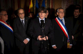 ep el expresidente de cataluna carles puigdemont durante su visita a perpignan francia a 29 de