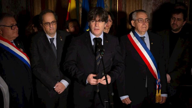 ep el expresidente de cataluna carles puigdemont durante su visita a perpignan francia a 29 de