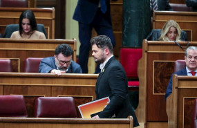 ep el portavoz adjunto de erc en el congreso de los diputados gabriel rufian durante la primera