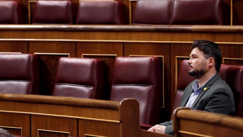 ep el portavoz de erc gabriel rufian durante la sesion del control al ejecutivo en el congreso ep el portavoz de erc gabriel rufian durante la sesion del control al ejecutivo en el congreso