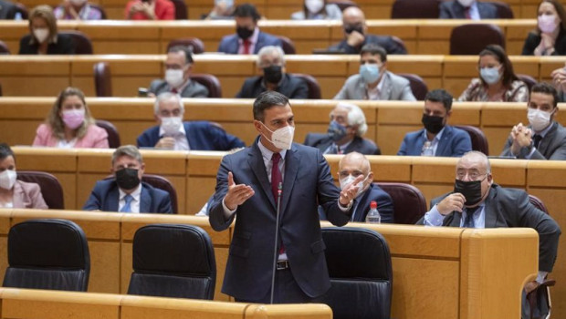 ep el presidente del gobierno pedro sanchez interviene durante el primer pleno y primera sesion de