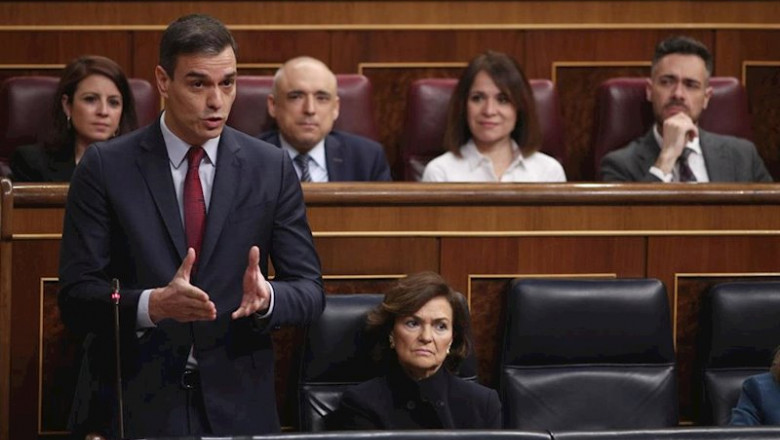 El presidente del Gobierno, Pedro Sánchez, respondiendo a la oposición en el Pleno de control del Congreso | Eduardo Parra - Europa Press ep el presidente del gobierno pedro sanchez respondiendo a la oposicion en el pleno de control del