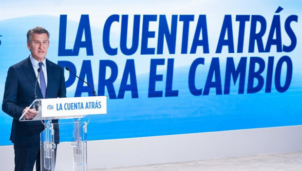 ep el presidente del partido popular alberto nunez feijoo comparece ante los medios para hacer