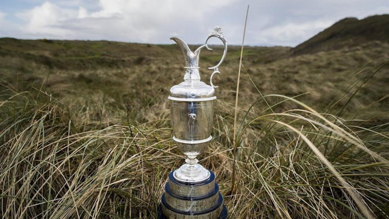 ep imagen de la jarra de clarete trofeo que se da al ganador del abierto britanico de golf ep imagen de la jarra de clarete trofeo que se da al ganador del abierto britanico de golf