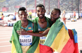 ep los etiopes muktar erdis selemon barega y telahun haile bekele celebran su triplete en los 5000