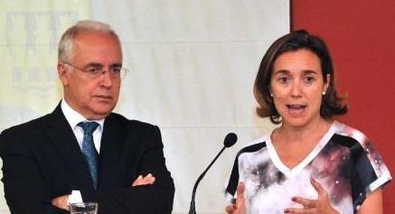 El presidente riojano, José Ignacio Ceniceros, y la alcaldesa , Cuca Gamarra | GOBIERNO RIOJANO ep presidente riojano jose ignacio ceniceros yalcaldesa cuca gamarra