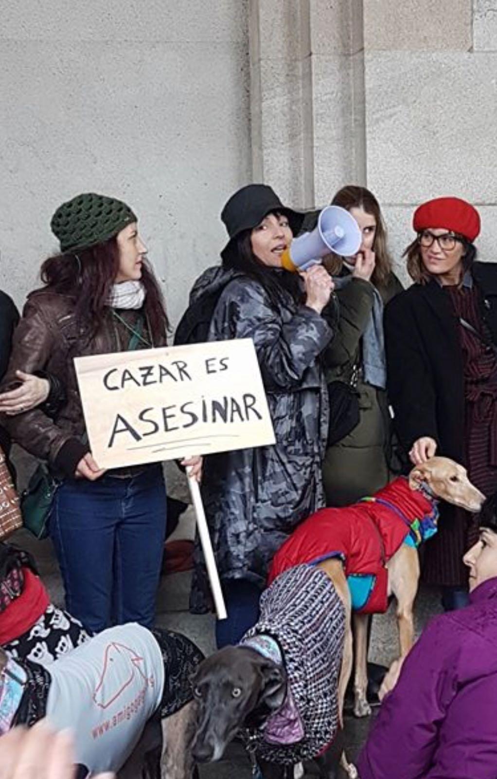 Protesta en A Coruña "No a la caza con galgos y otras razas" | NAC ep protestaa coruna nola cazagalgosotras razas