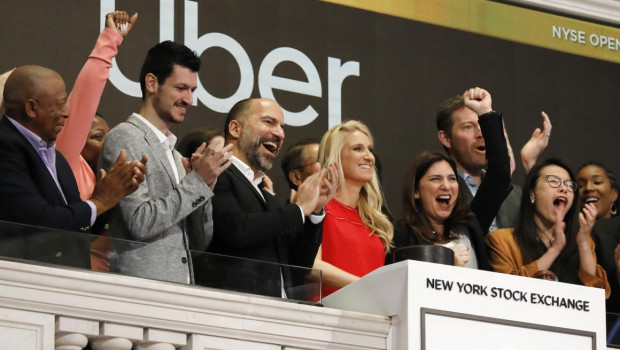 uber-ceo-dara-khosrowshahi-and-fellow-uber-executives-new-york-stock-exchange-friday-may-10-2019