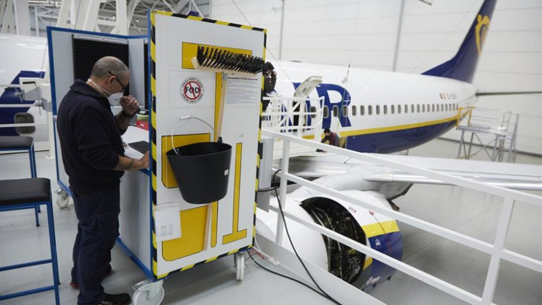 ep archivo   hangar de ryanair en sevilla a 15 de diciembre de 2021 en sevilla andalucia espana
