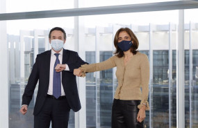 ep el consejero delegado de repsol josu jon imaz y la presidenta de microsoft espana pilar lopez